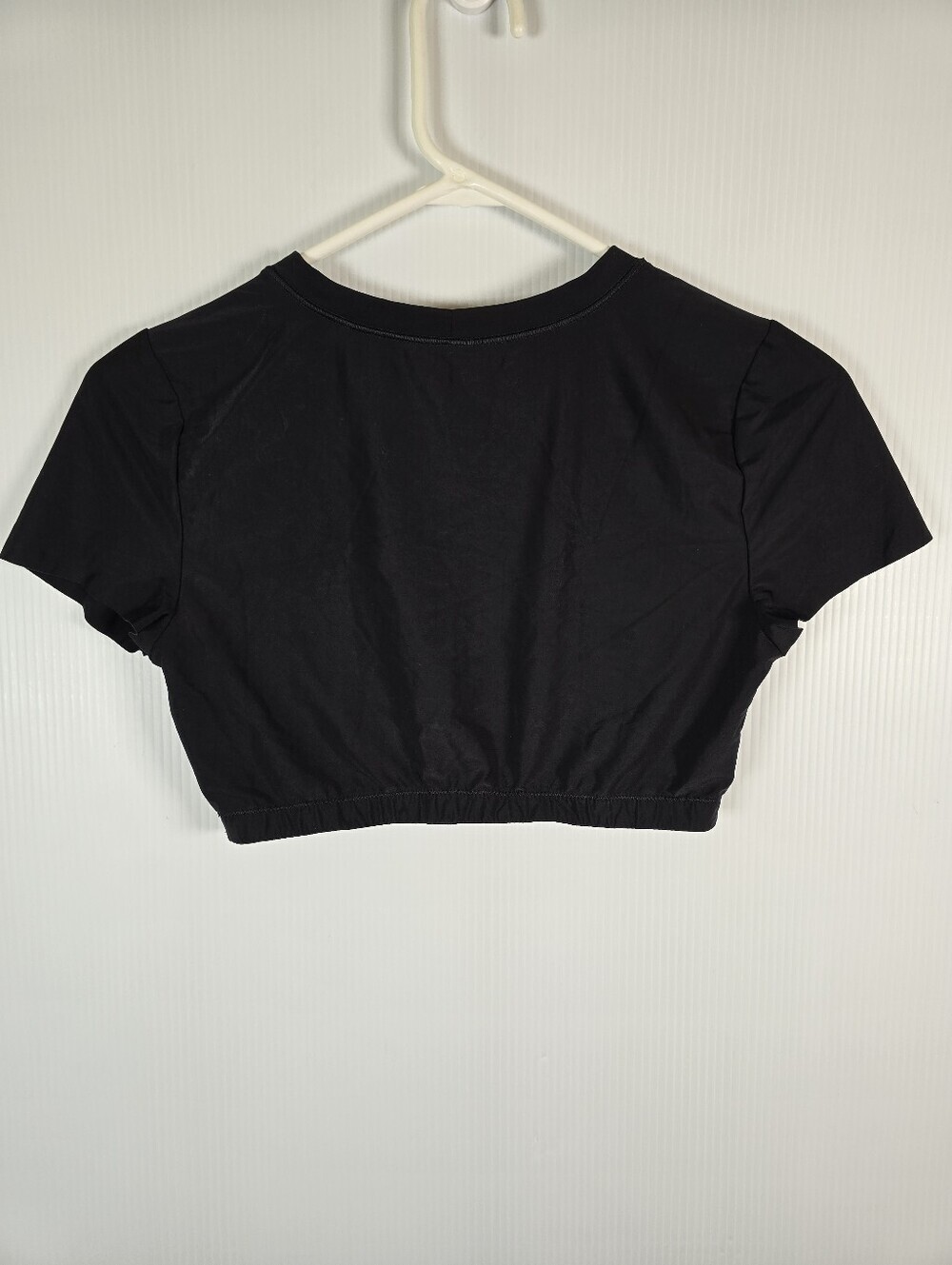 NWOT‎ Aerie Womens Black SMOOTHEZ Crop Top Bralette Short Sleeve Bodycon Size M - Picture 4 of 10